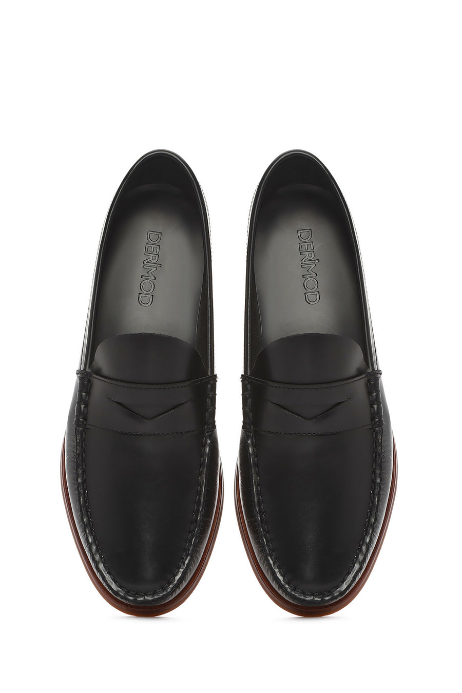 Men's Black Leather Casual Loafer