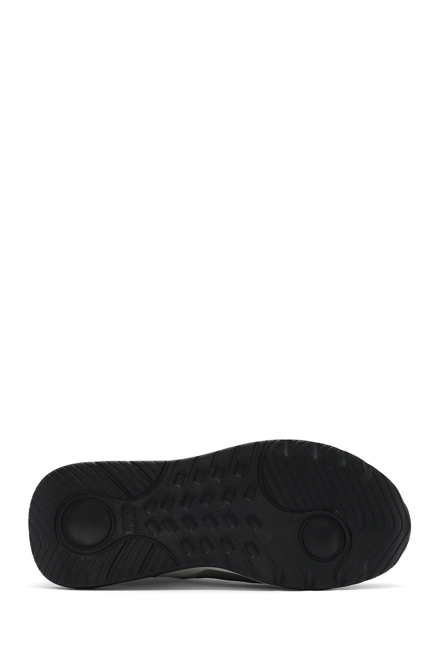 Men's Black Lace-up Thick-Sole Leather Sneaker