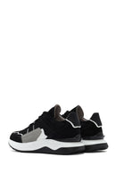 Men's Black Lace-up Thick-Sole Leather Sneaker | Derimod