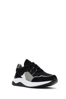 Men's Black Lace-up Thick-Sole Leather Sneaker | Derimod