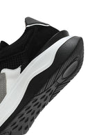 Men's Black Lace-up Thick-Sole Leather Sneaker | Derimod