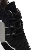 Men's Black Lace-up Thick-Sole Leather Sneaker | Derimod