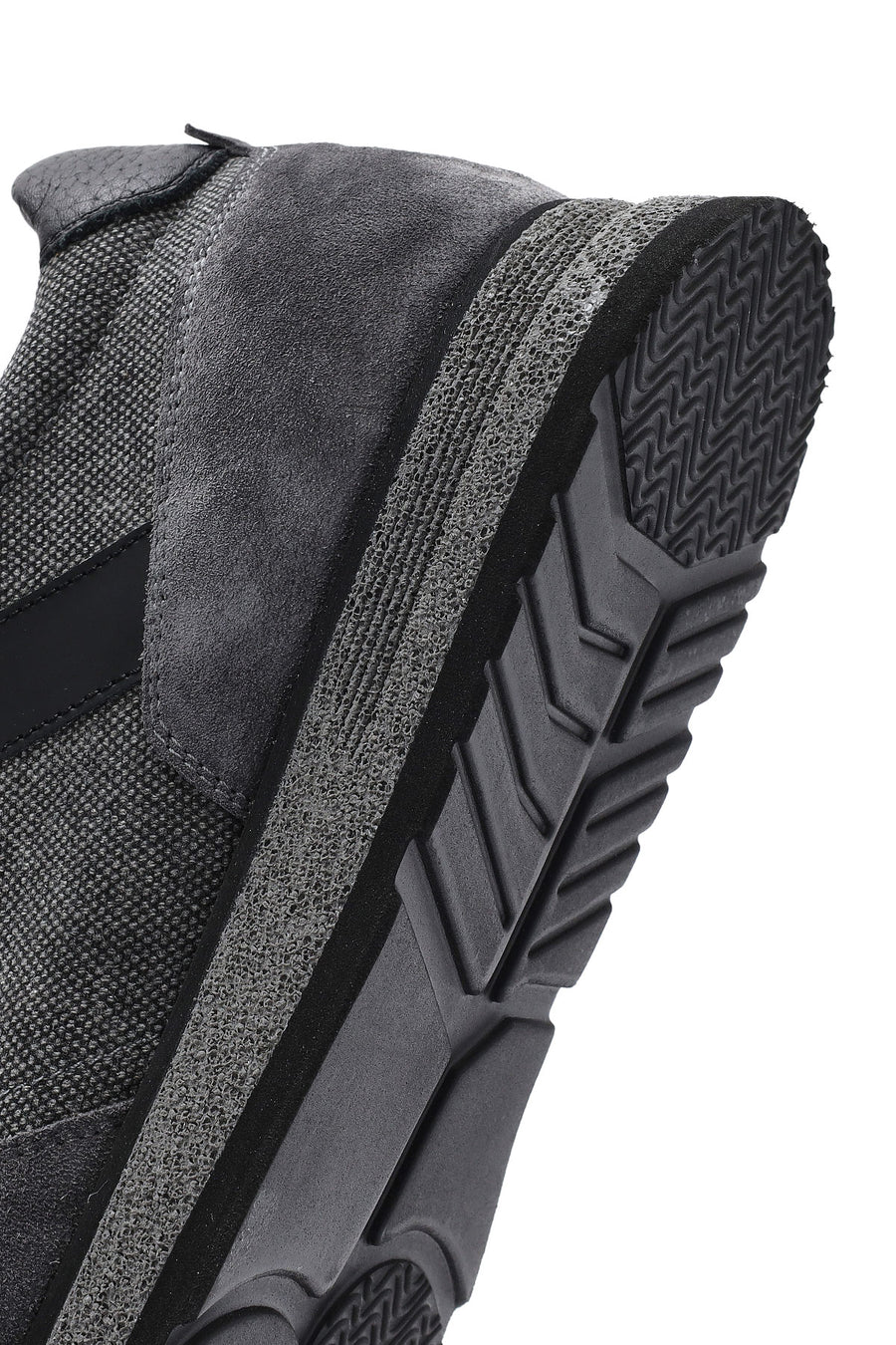 Erkek Gri Bağcıklı Deri Casual Sneaker