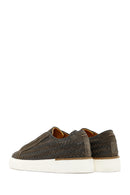 
Men's Khaki Lace-Up Woven Thick Sole Leather Sneaker
 | Derimod