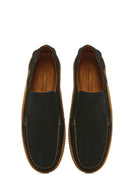 Erkek Siyah Nubuk Deri Casual Loafer | Derimod