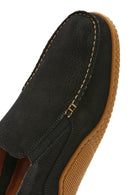 Erkek Siyah Nubuk Deri Casual Loafer | Derimod