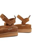 Kadın Taba Kalın Tabanlı Süet Sandalet | Derimod