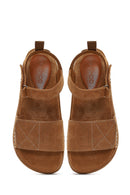 Kadın Taba Kalın Tabanlı Süet Sandalet | Derimod