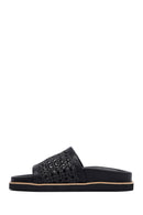 Kadın Siyah Örgülü Terlik | Derimod