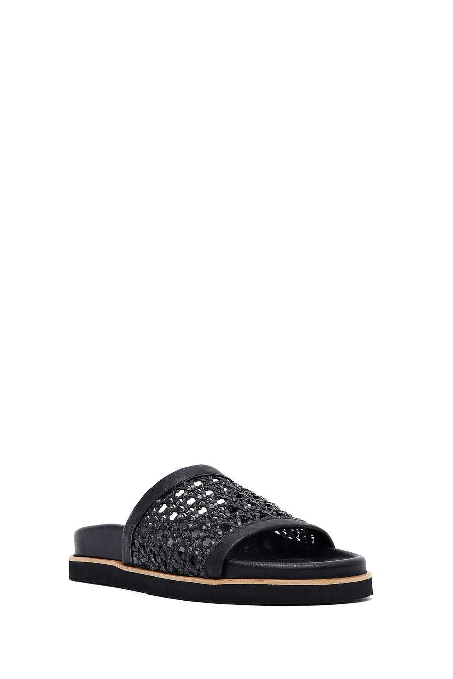 Woman Black Knitted Slippers