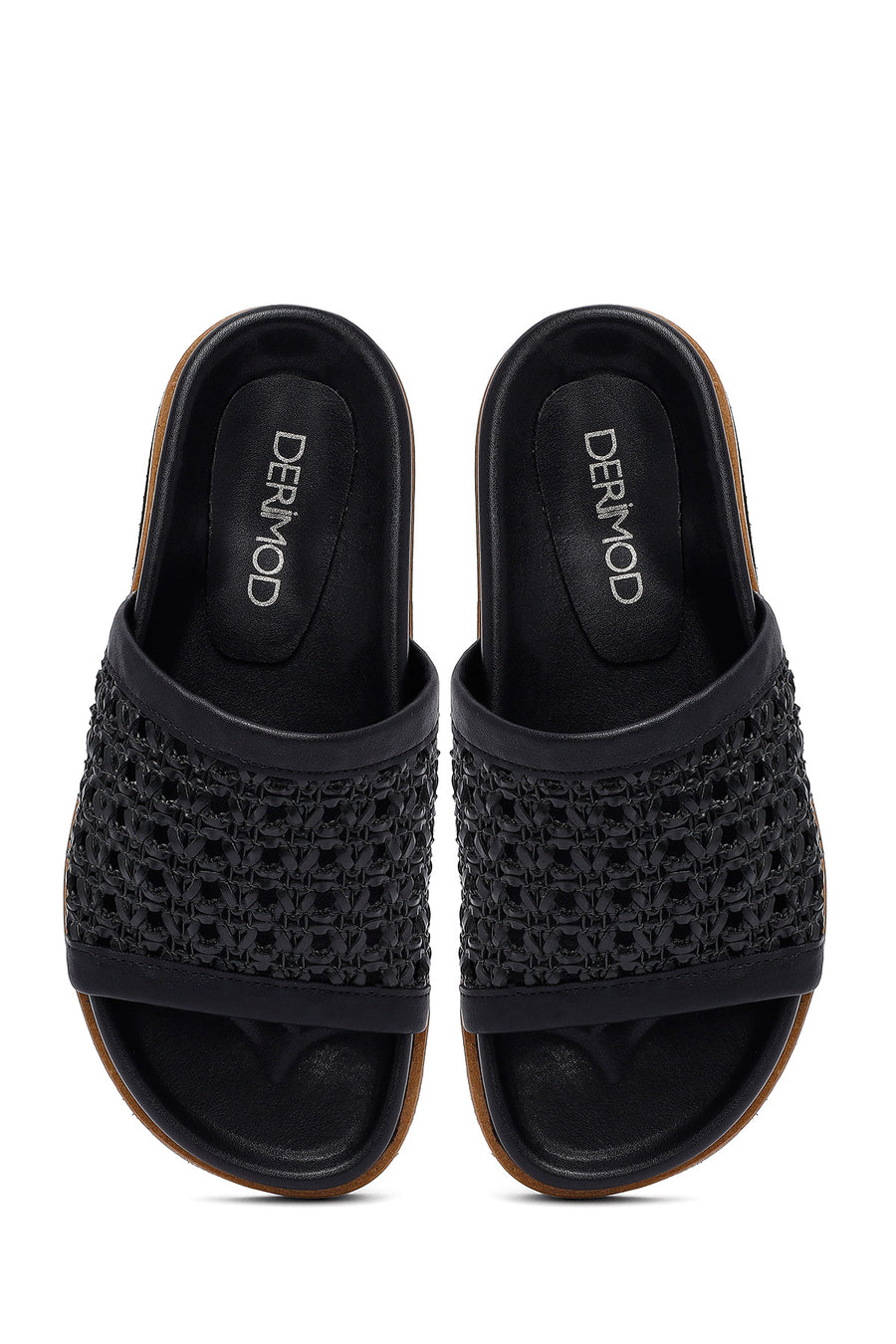 Woman Black Knitted Slippers
