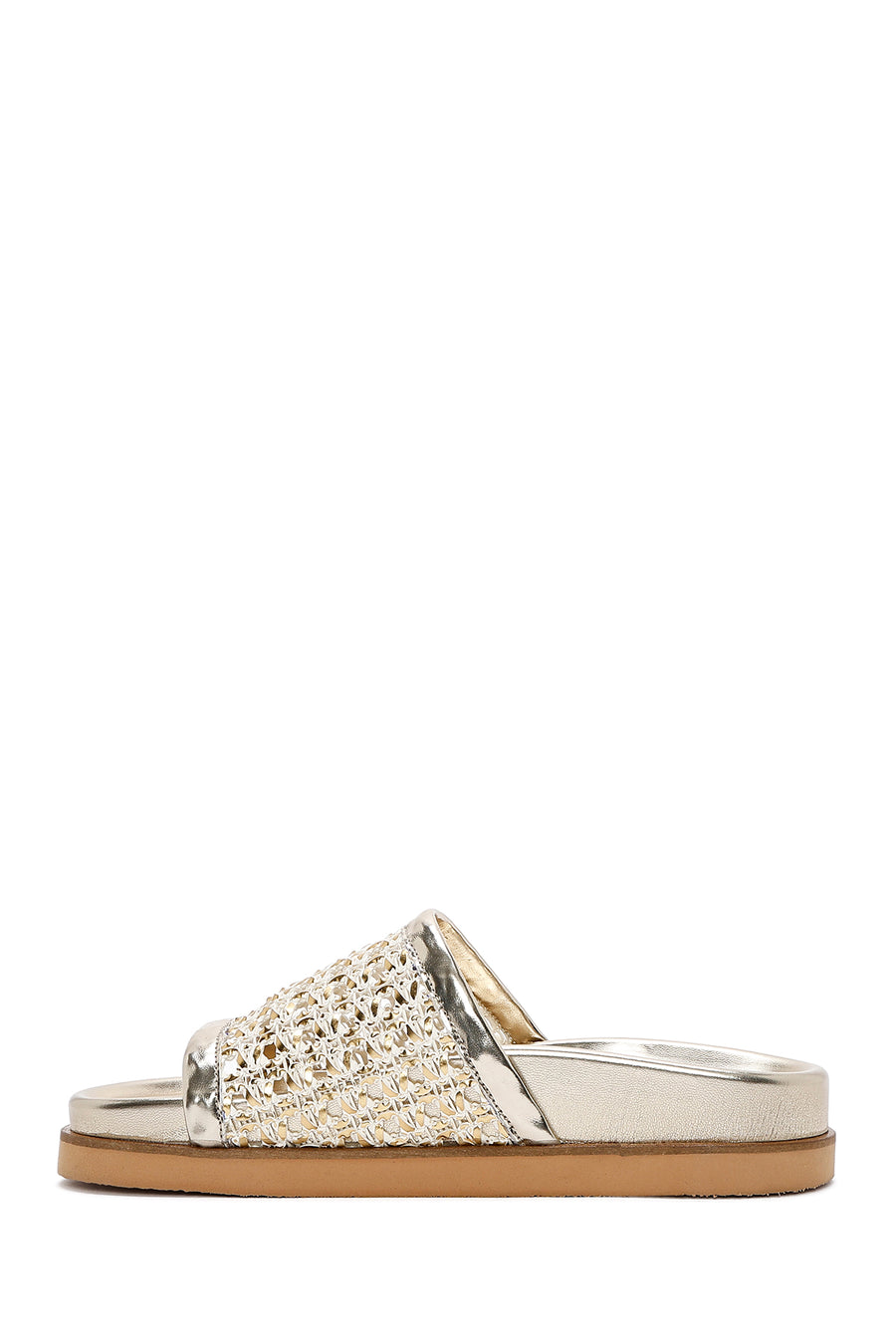 Women's Gold Braided Slippers