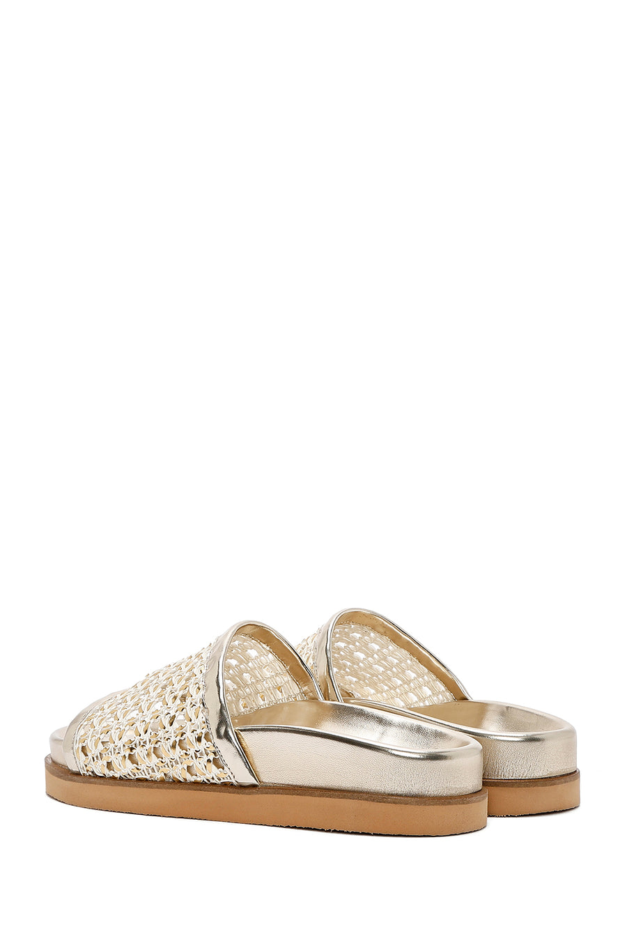 Women's Gold Braided Slippers