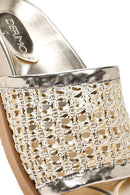 Kadın Altın Örgülü Terlik | Derimod