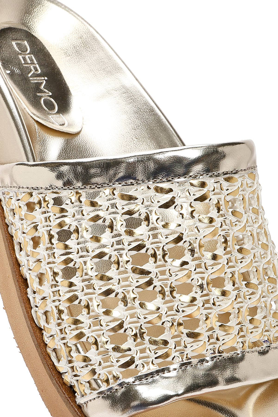 Women's Gold Braided Slippers
