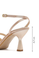 Kadın Bej Bilekten Bantlı Topuklu Sandalet | Derimod