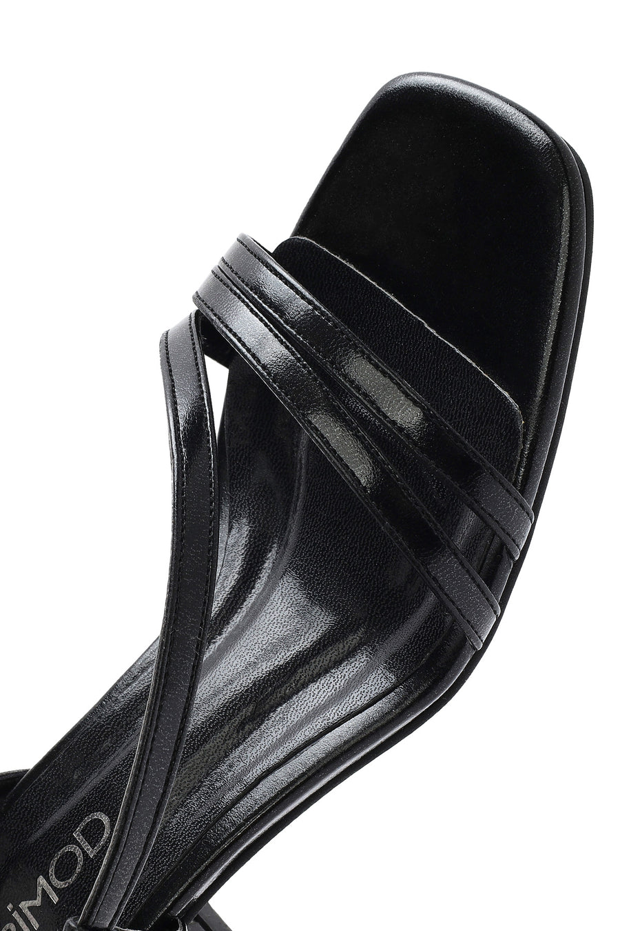 Women's Black Ankle Strap Low Heeled Sandals
