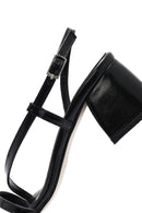 Women's Black Ankle Strap Low Heeled Sandals | Derimod