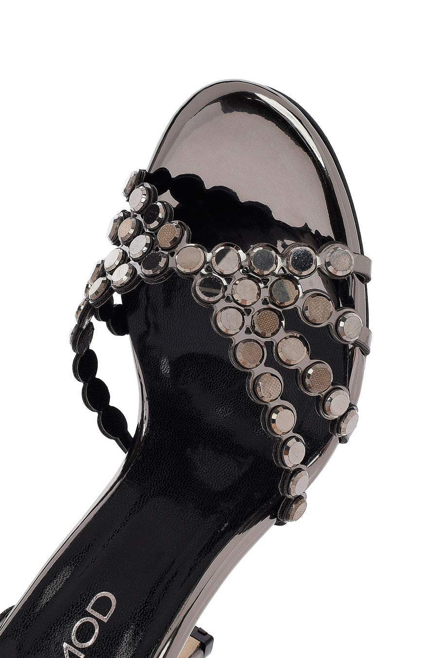 Women's Grey Stone High Thin Heel Sandals