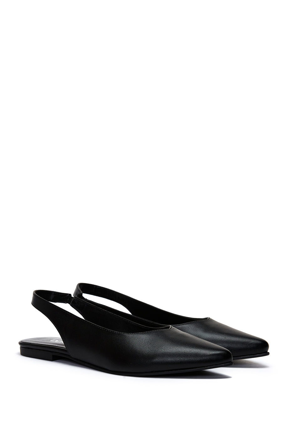 Women's Black Open Back Ballerinas