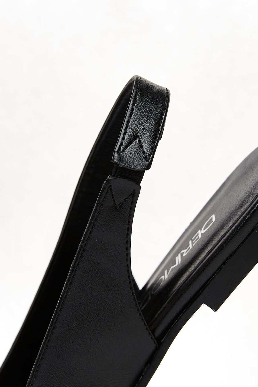 Women's Black Open Back Ballerinas