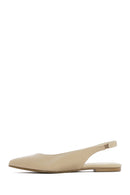 Kadın Krem Arkası Açık Babet | Derimod