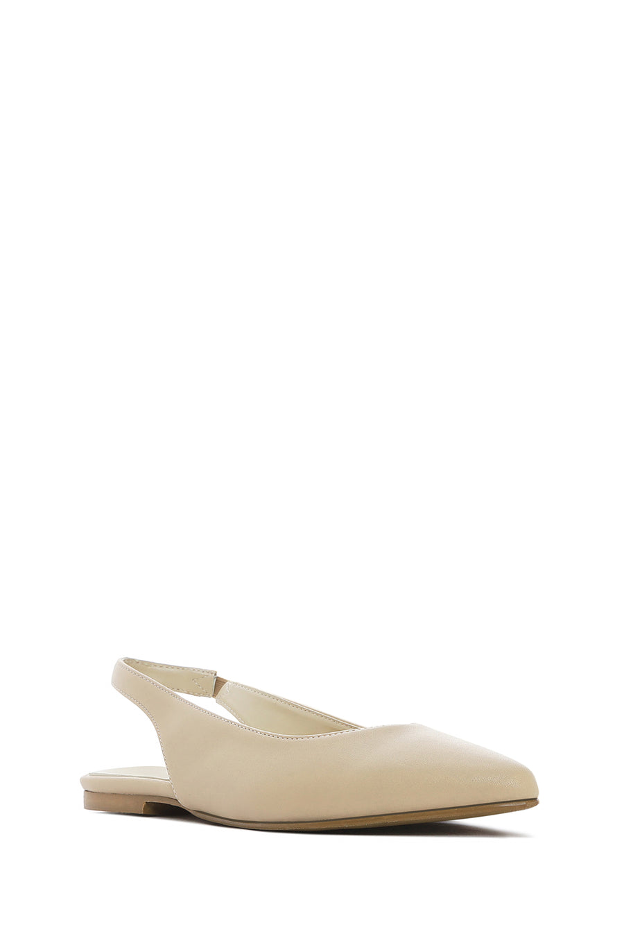 Women's Cream Open Back Ballerinas