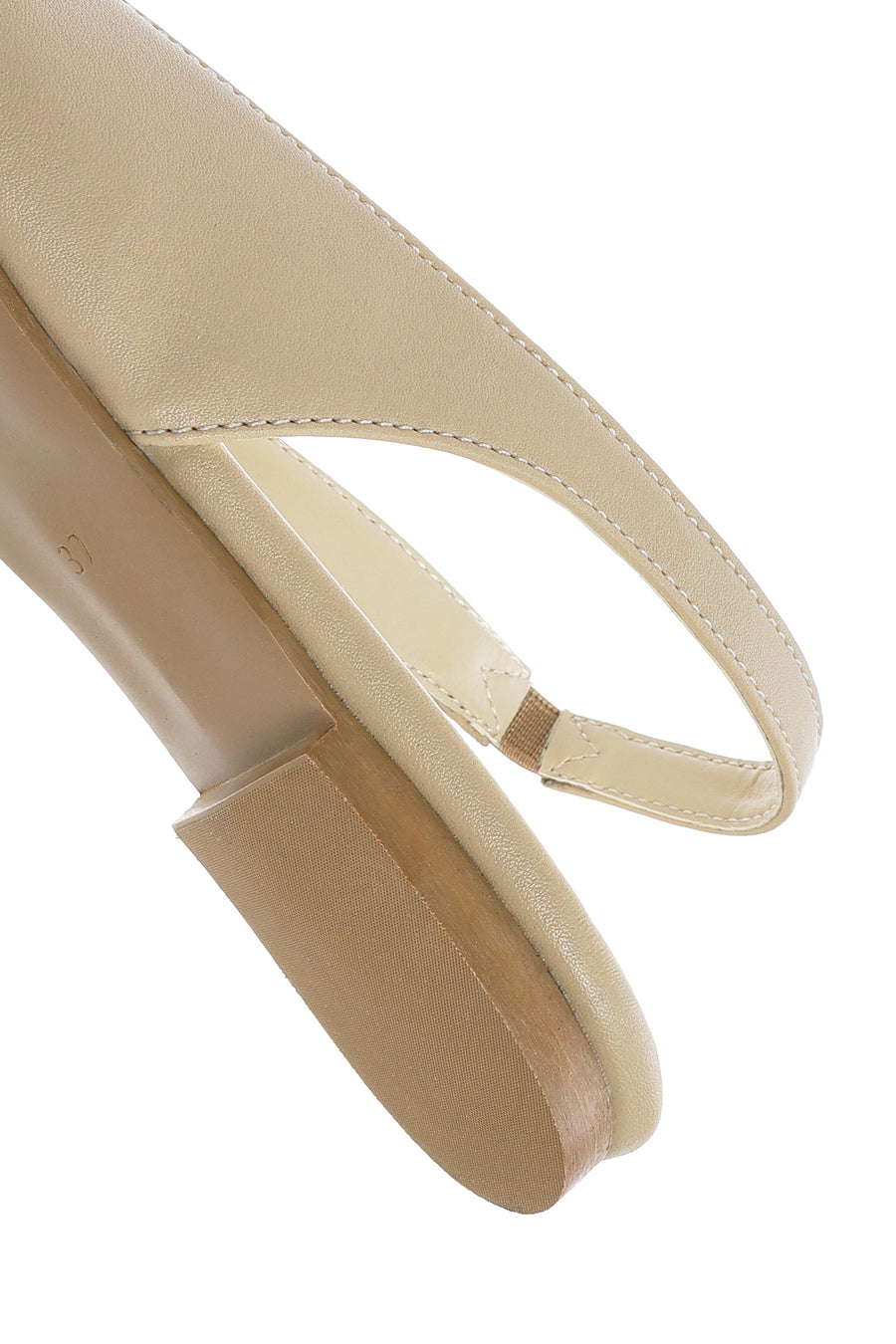 Women's Cream Open Back Ballerinas