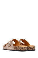 Kadın Altın Taşlı Terlik | Derimod