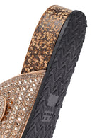 Kadın Altın Taşlı Terlik | Derimod