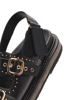 Kadın Siyah Tokalı Kalın Tabanlı Sandalet | Derimod