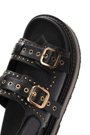 Kadın Siyah Tokalı Kalın Tabanlı Sandalet | Derimod