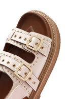 Women's Cream Buckled Thick Soled Sandals | Derimod