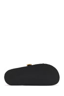 Women's Black Buckled Slippers | Derimod