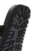 Women's Black Double Buckle Slippers | Derimod