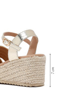 Kadın Krem Bilekten Tokalı Dolgu Topuklu Espadril Sandalet | Derimod