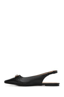 Kadın Siyah Arkası Açık Klasik Babet | Derimod