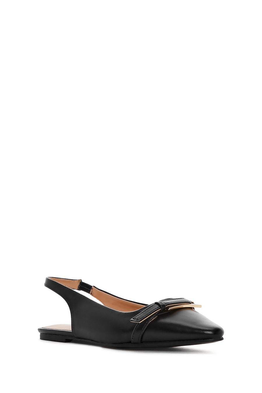 Women's Black Open Back Classic Ballerinas