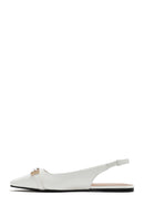 Kadın Krem Arkası Açık Klasik Babet | Derimod