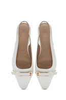 Kadın Krem Arkası Açık Klasik Babet | Derimod