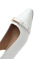 Kadın Krem Arkası Açık Klasik Babet | Derimod