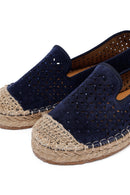 Kadın Lacivert Fileli Süet Espadril | Derimod