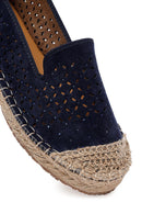 Kadın Lacivert Fileli Süet Espadril | Derimod
