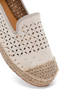 Kadın Bej Fileli Süet Espadril | Derimod