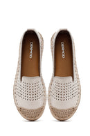 Kadın Bej Fileli Süet Espadril | Derimod