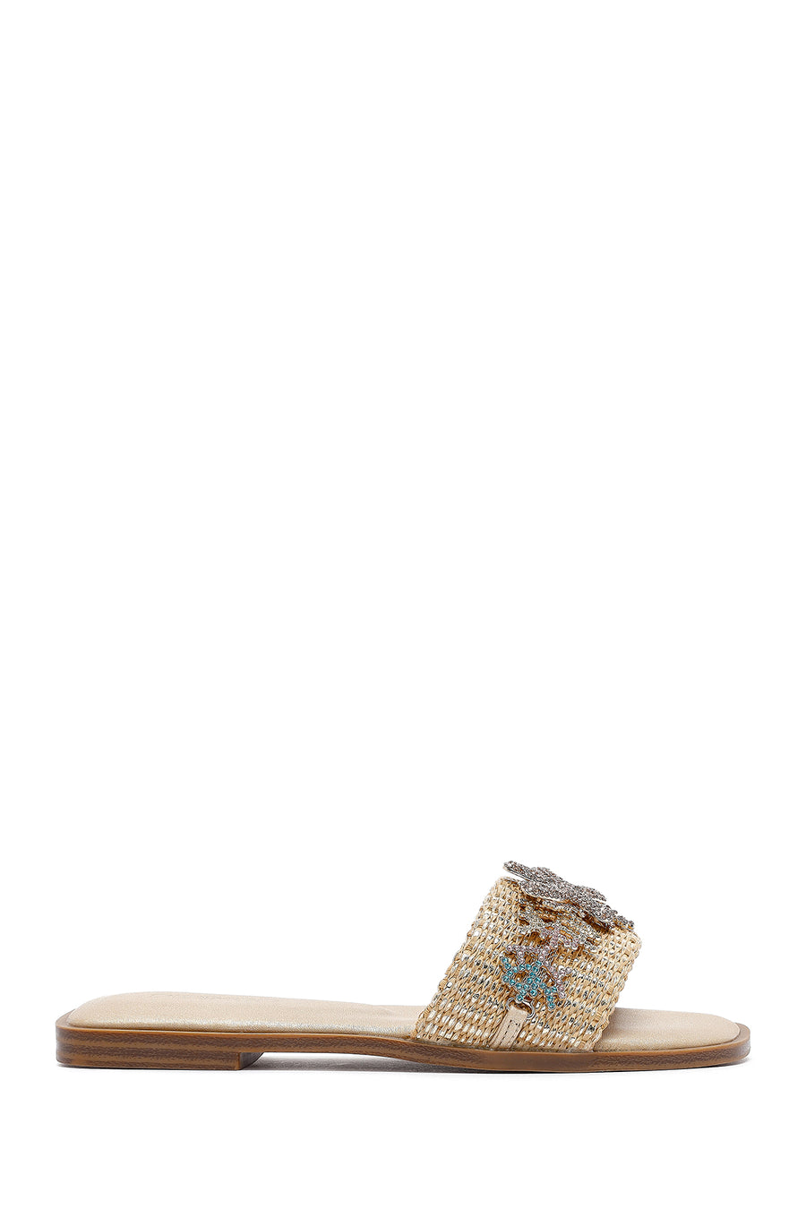 Women's Gold Stone Slippers 25SFE450914 | Derimod