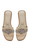 Kadın Altın Taşlı Terlik | Derimod