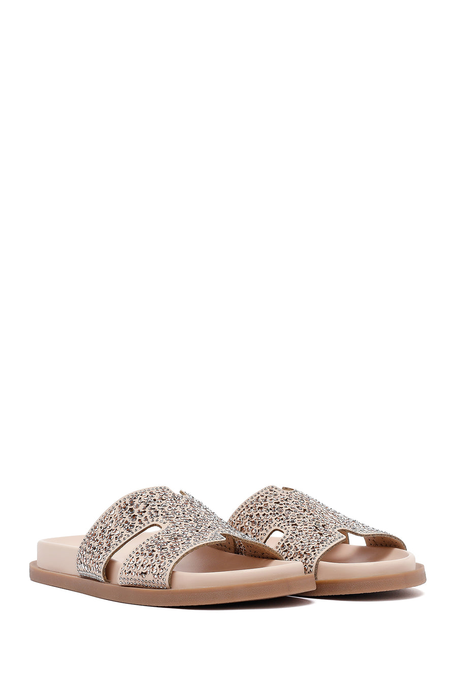 Woman Pink Stone Slippers
