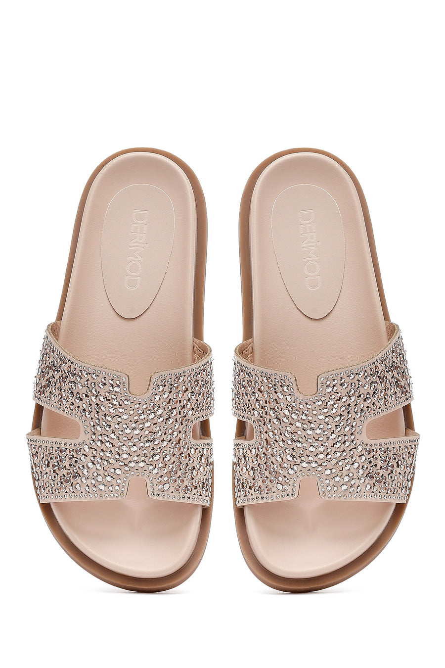 Woman Pink Stone Slippers