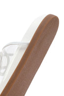 Kadın Beyaz Çift Tokalı Terlik | Derimod